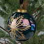 Ёлочная игрушка Thick Glass With Cutting Ball Blue 10 cm