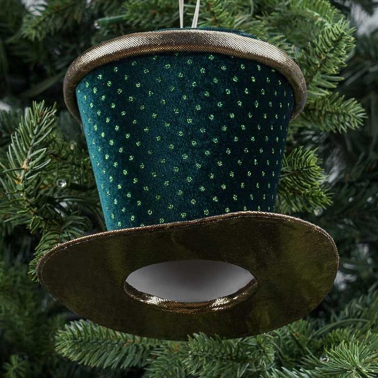 Ёлочная игрушка Золотисто-зелёный цилиндр Cylinder Green Gold