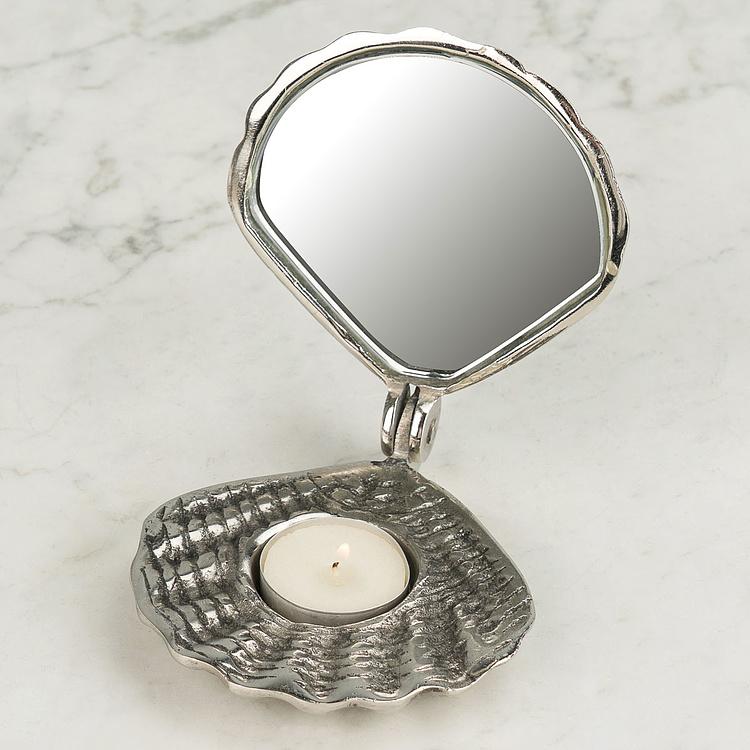 Подсвечник с зеркалом Ракушка Shell Mirror Tealight Holder