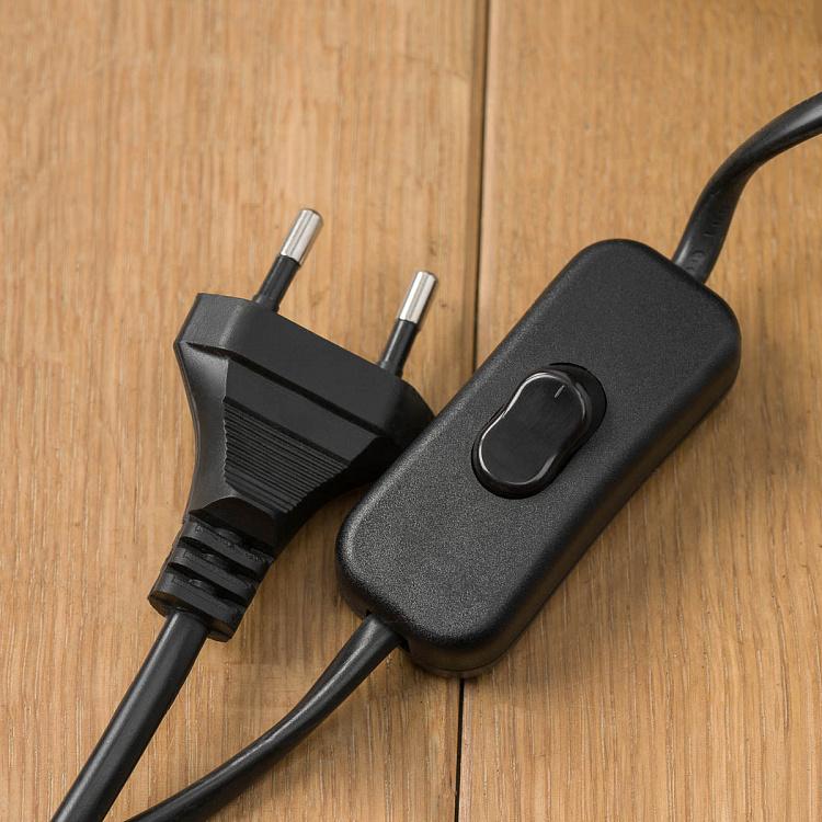 Чёрная напольная лампа с абажуром Цилиндр Cylinder Black Floor Lamp With Shade