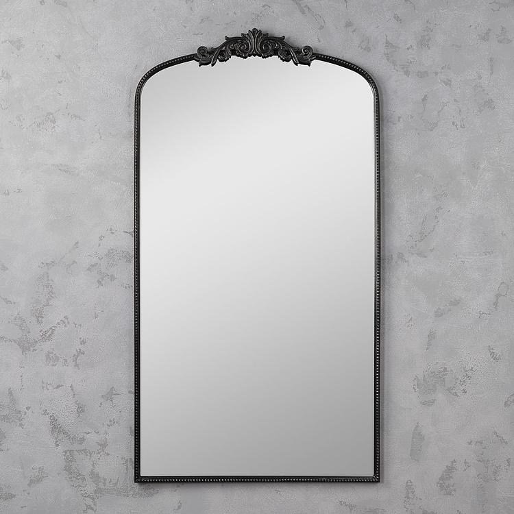 Зеркало арочное Диа в чёрной раме, L Dia Arched Mirror Black Large