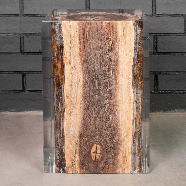 Прикроватный столик Ниллек со стволом дерева в акриле F162 Nilleq Occasional Table, Drift Wood