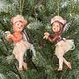 Набор из 2-х ёлочных игрушек Set Of 2 Nutcracker Ballerinas Mouse Pink 13 cm