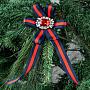 Ёлочное украшение Bow With Red Stone 20 cm