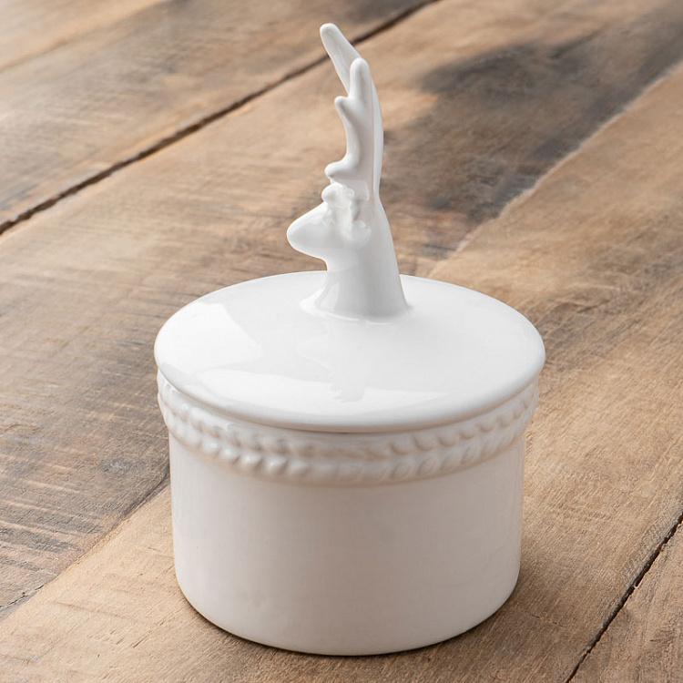 Ёмкость для хранения Олень Deer Pot White