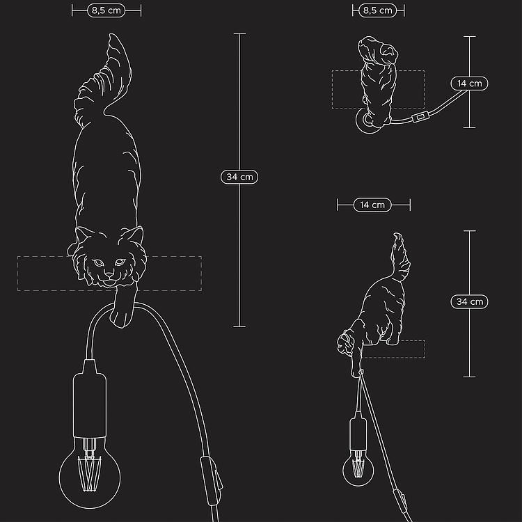 Настольная лампа Кот Чичи Table Lamp Cat Chichi