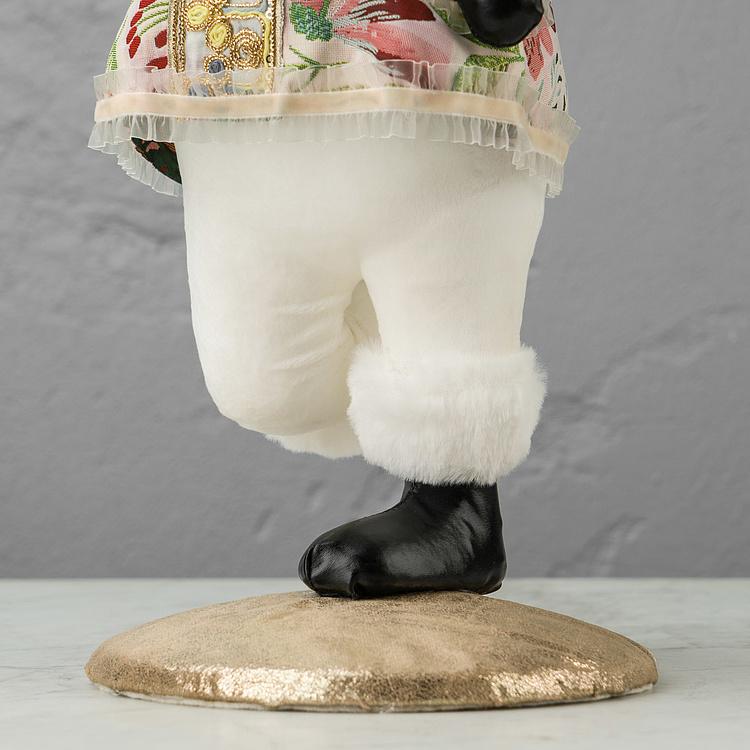 Статуэтка Белая мышка в платье с цветочным узором Floral White Mouse With Dress