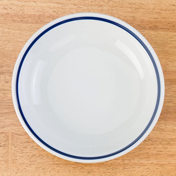 Суповая тарелка Синяя полоска, L Filo Blue Soup Plate Large