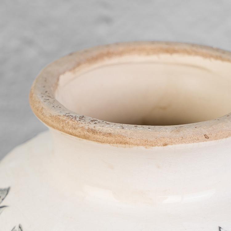 Ваза с узором из цветов, L Flower Vase Large Blue