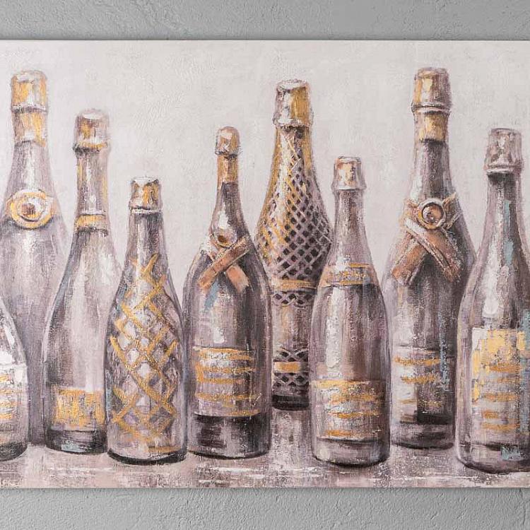 Картина акрилом на холсте Шампанское Canvas Acrylic Painting Champagne