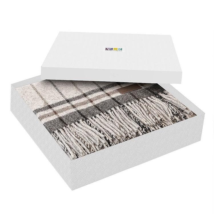 Чёрно-серый шерстяной плед Анды, 150x200 см Andes Plaid Grey Black 150x200 cm