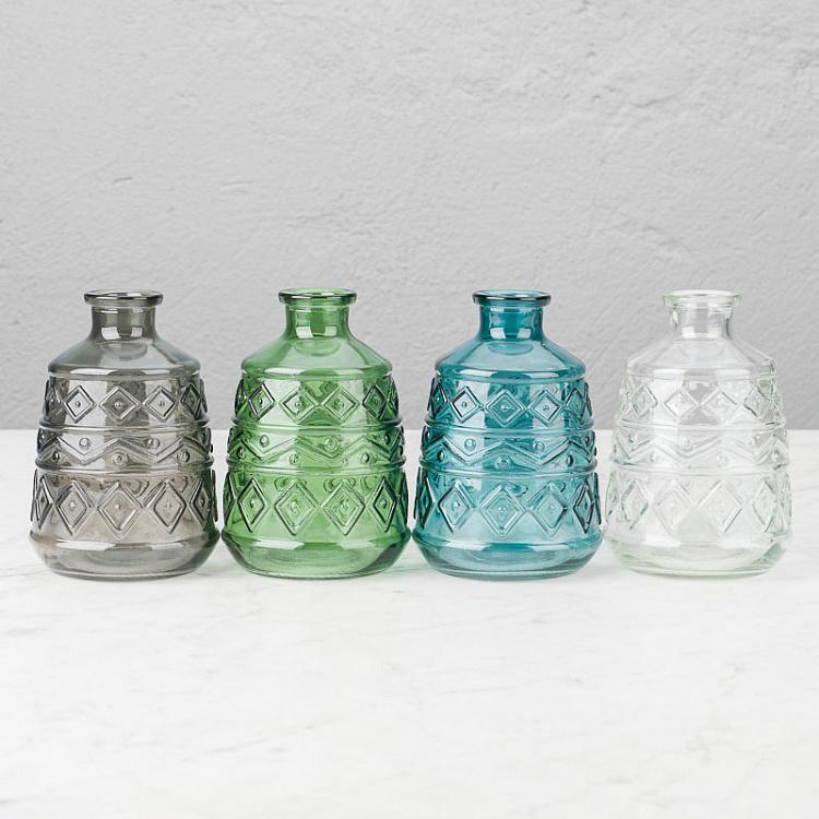 Набор из четырёх стеклянных мини-ваз Set Of 4 Glass Vases