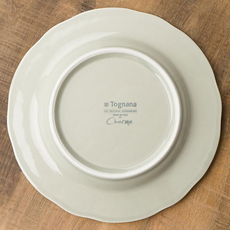 Серо-зелёная обеденная тарелка Старая Вена, S Vecchio Vienna Dinner Plate Small Sage Green