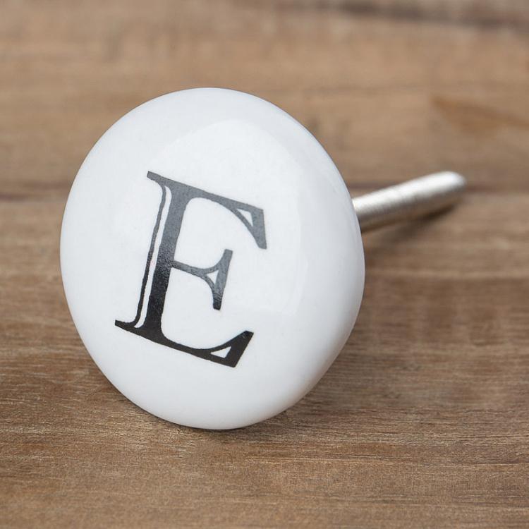 Мебельная ручка-кнопка Алфавит E Alphabet Knob E