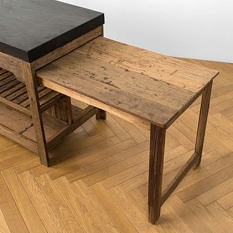 Кухонный остров раздвижной Greta Black Marble Counter With Sliding Table