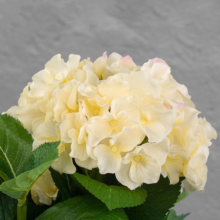 Искусственная гортензия кустовая ванильно-кремовая Hydrangea Bush Cream Vanilla 55 cm