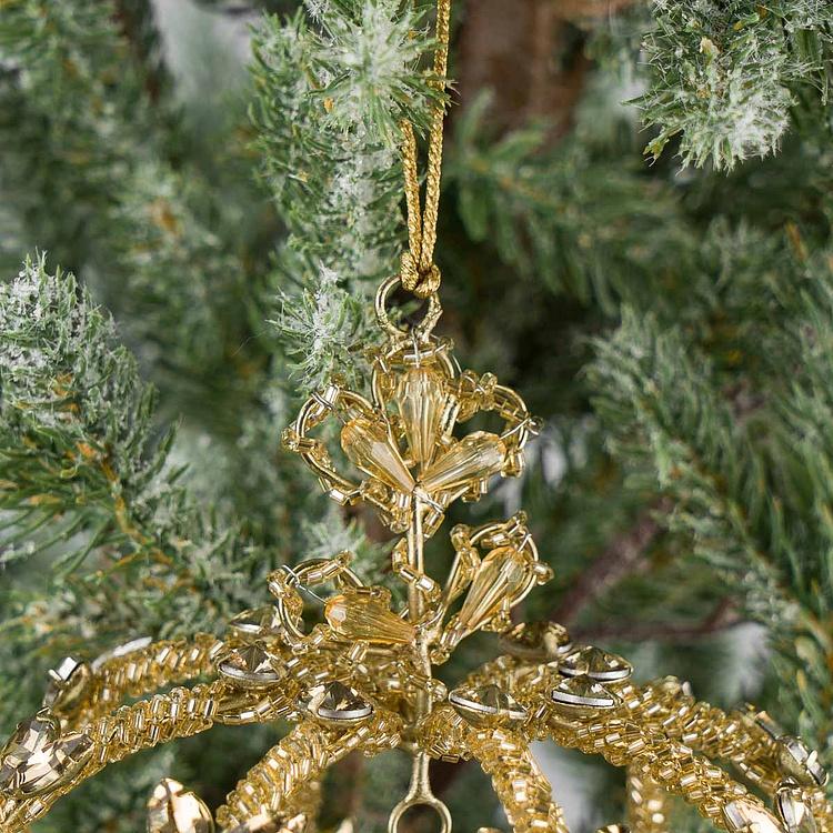 Ёлочная игрушка Золотистая корона Golden Crown 18 cm