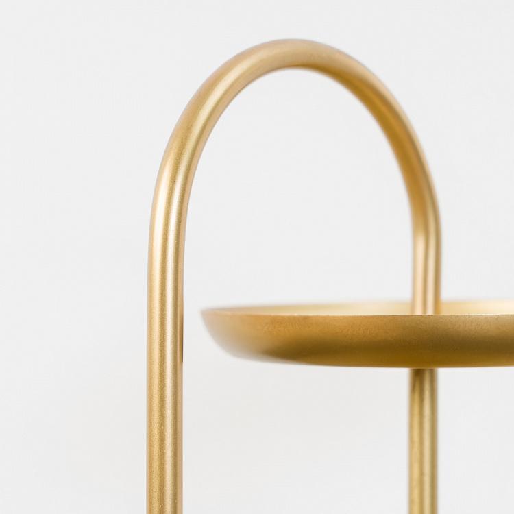 Трёхуровневая сервировочная подставка Cake Stand Brass Patina