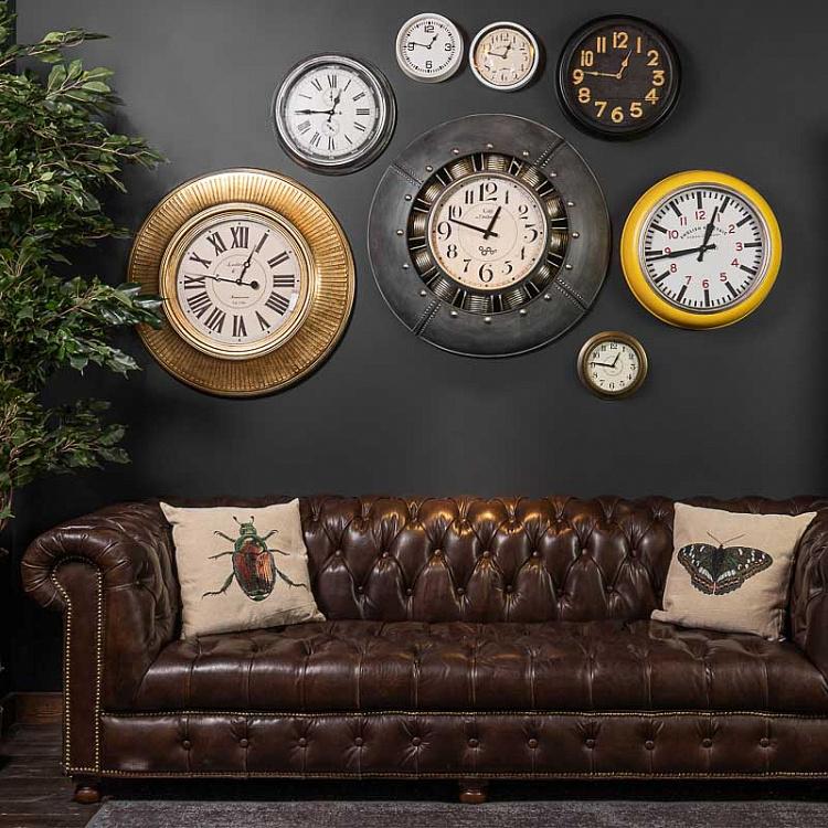 Настенные Жёлтые часы Yellow Clock English Electric