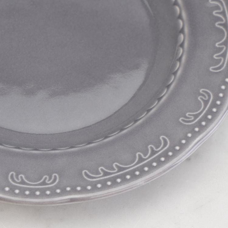 Туманно-серая тарелка для хлеба Старая Вена Vecchio Vienna Bread Plate London Smoke