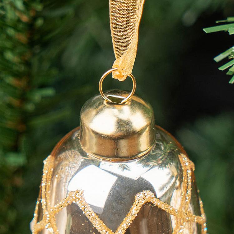 Набор из трёх ёлочных игрушек Стеклянные колокольчики 1 Set Of 3 Glass Bells 1 12 cm