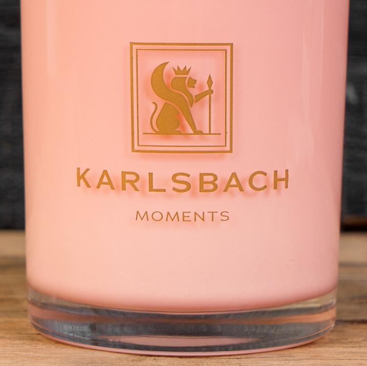 Аромасвеча в розовом стакане с золотой крышкой Кактус Aroma Candle In Pink Glass With Gold Lid Cactus