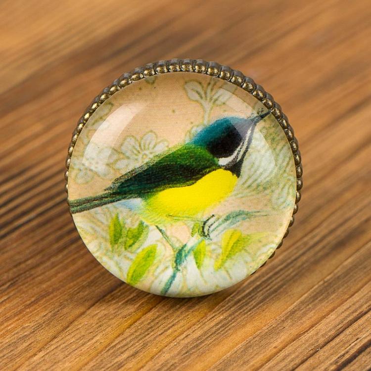 Набор из четырёх мебельных ручек Птицы 1, бронзовые Set Of 4 Handles Birds 1 Bronze