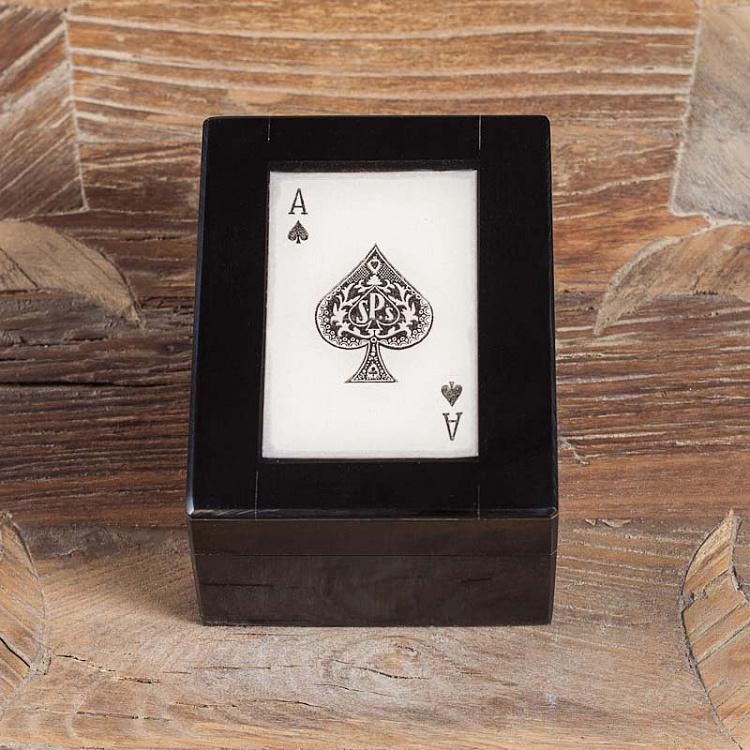 Шкатулка с тремя колодами карт Resin Card Box With 3 Compartments