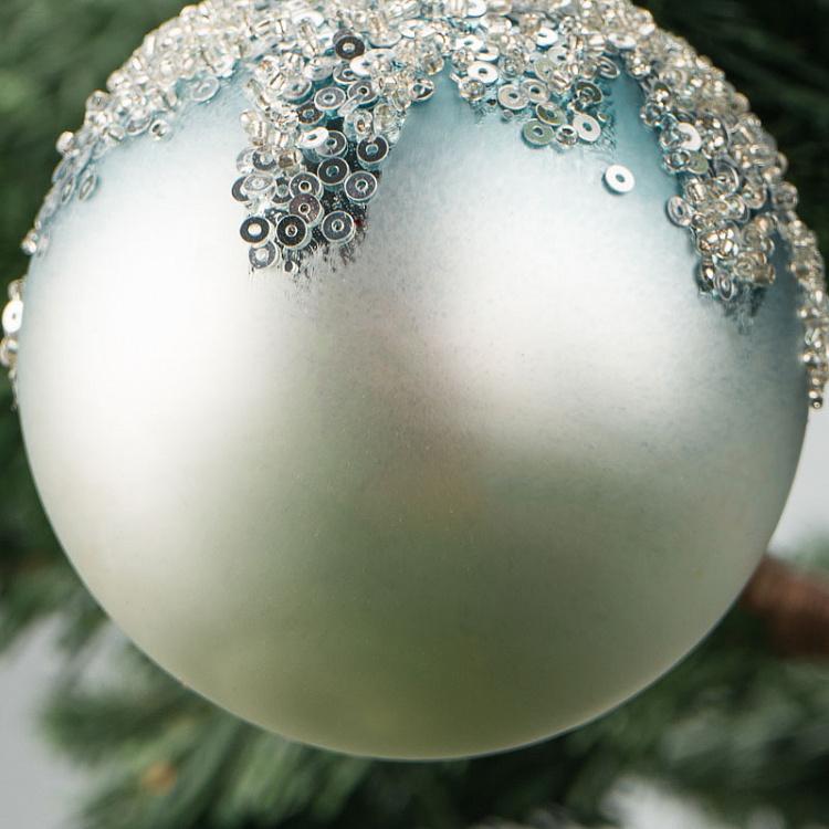 Ёлочная игрушка Снежный шар Snow Ball 8 cm