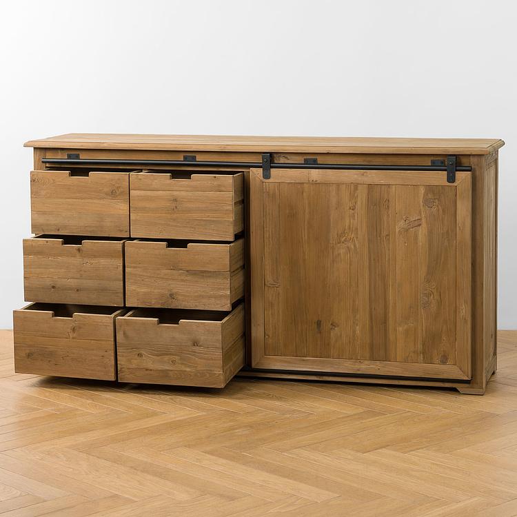 Комод с раздвижной дверью и шестью ящиками Карелия Karelia Sliding Door Sideboard With 6 Drawers DB