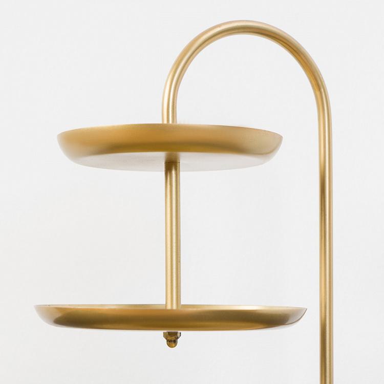 Трёхуровневая сервировочная подставка Cake Stand Brass Patina