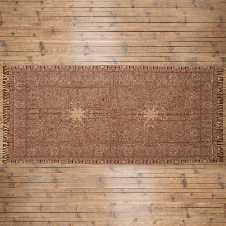 Двустороннее покрывало Агонда, жаккард и варёная шерсть, 150x310 см Pure Wool Jacquard Throw Agonda 150x310 cm