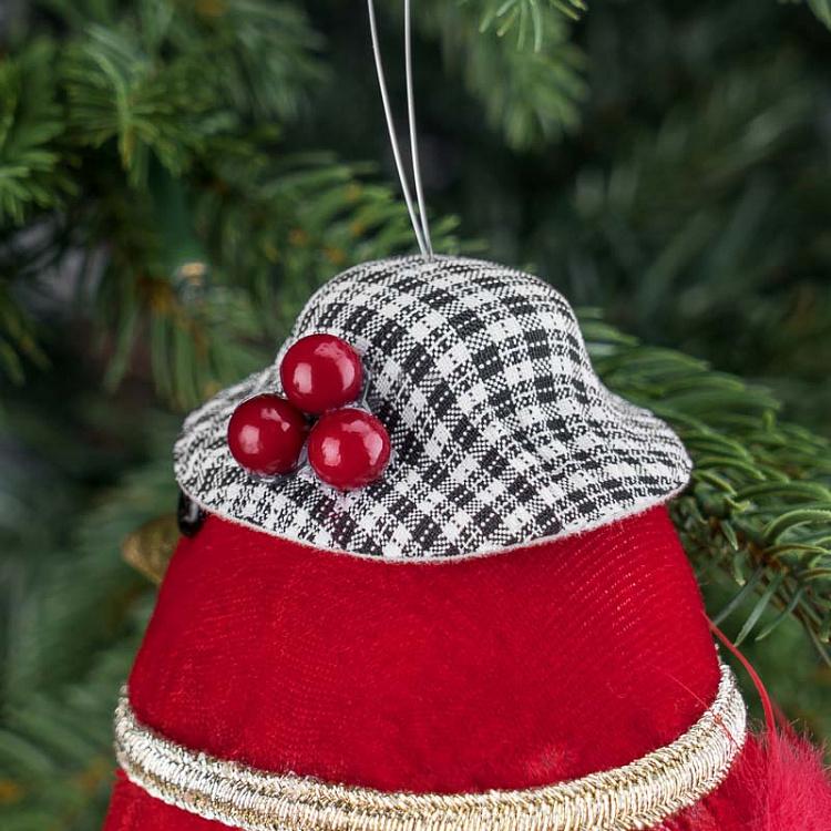 Ёлочная игрушка Птица в шляпке Bird In Hat 16 cm