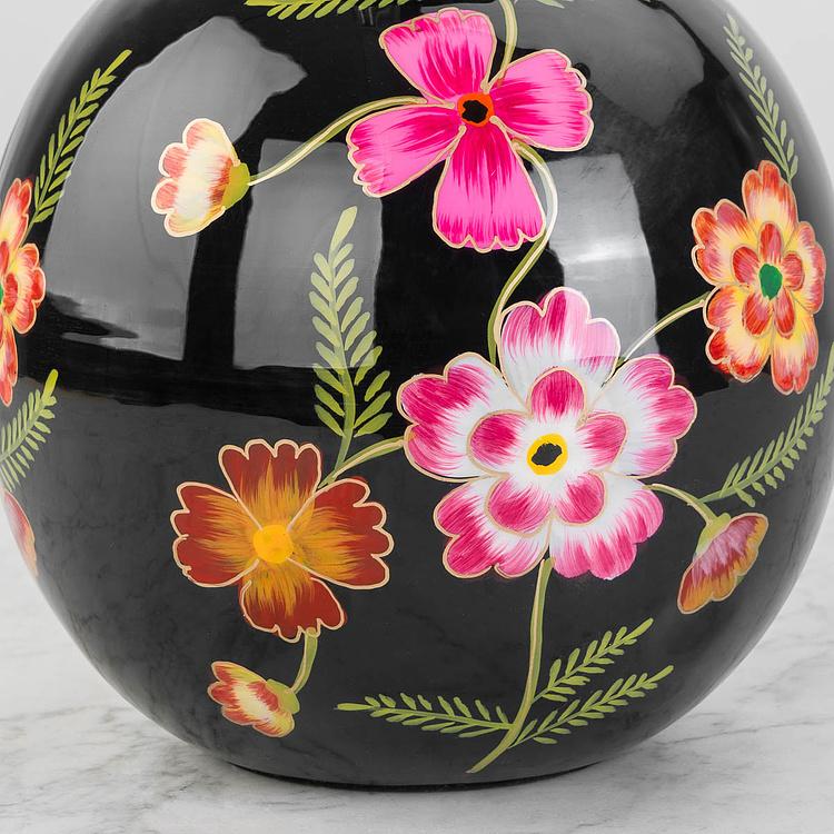 Ваза Лореа с цветами и ручной росписью Metal Vase Lorea Hand Painted