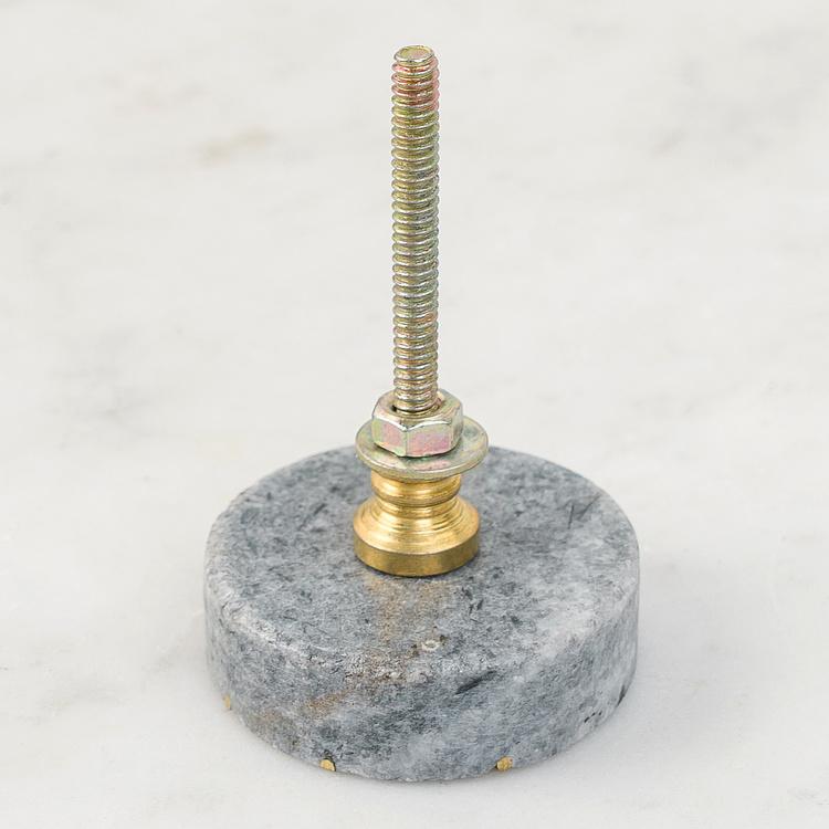 Мебельная ручка из серого камня Чакра Chakra Stone Brass Knob Grey