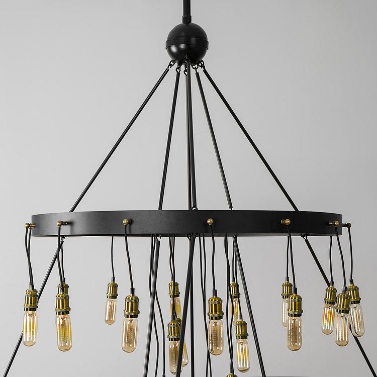 Каскадная люстра Орбиты Orbits Chandelier Bulb Screw 60W