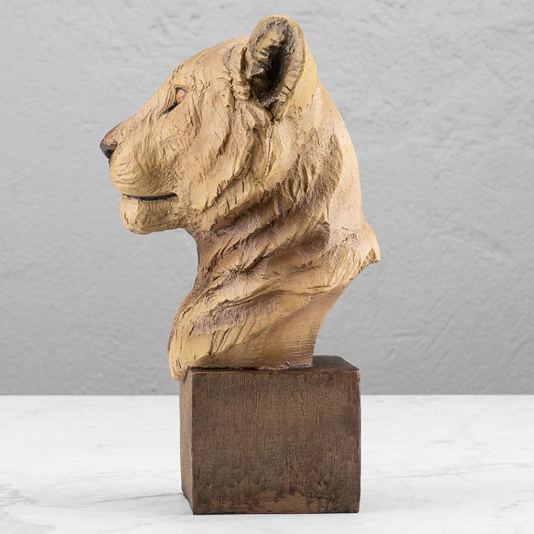Статуэтка на подставке Голова львицы Lioness Head On Stand