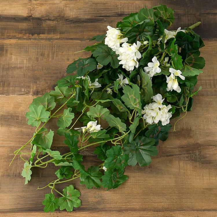Искусственная ампельная герань кремовая Geranium Ampelous Cream 65 cm