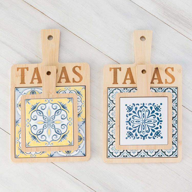 Набор из двух сервировочных досок Солнечные закуски, L Set Of 2 Serving Boards Large Tapas Soleil