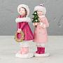 Набор из 2-х новогодних фигурок Set Of 2 Figures Holly And Eve Pink 20 cm