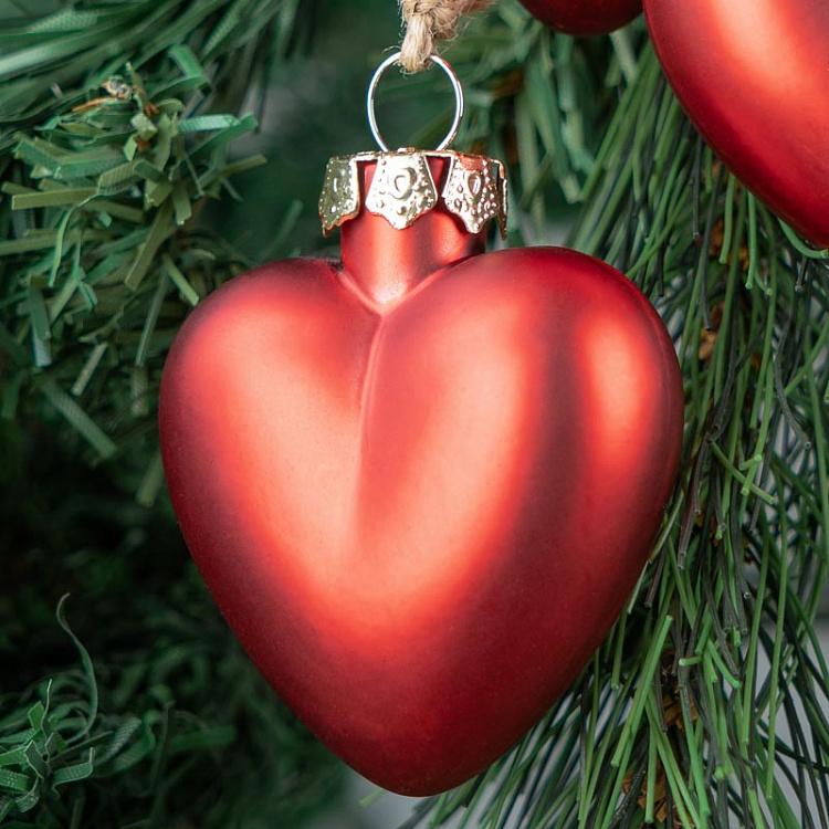 Ёлочная игрушка Красные сердца Hearts Dangle Red 20 cm