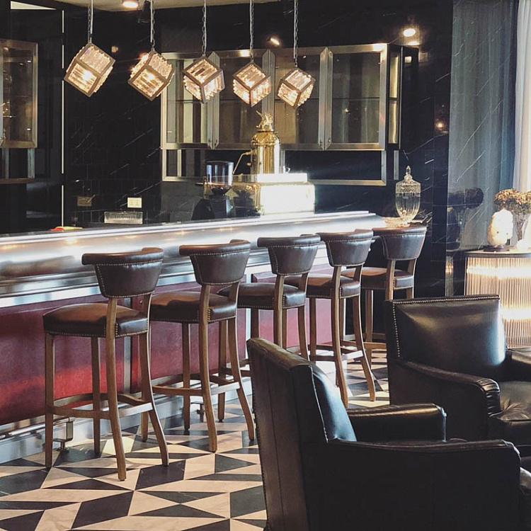 Низкий барный стул Анджелес Angeles Barstool Low, Weathered Oak