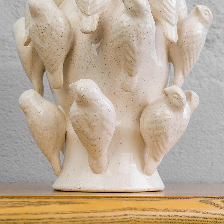 Белая ваза Птицы Birds Vase White