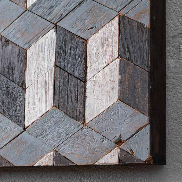 Декоративная панель из яванской древесины Wall Art Recycled Old Javanese Wood