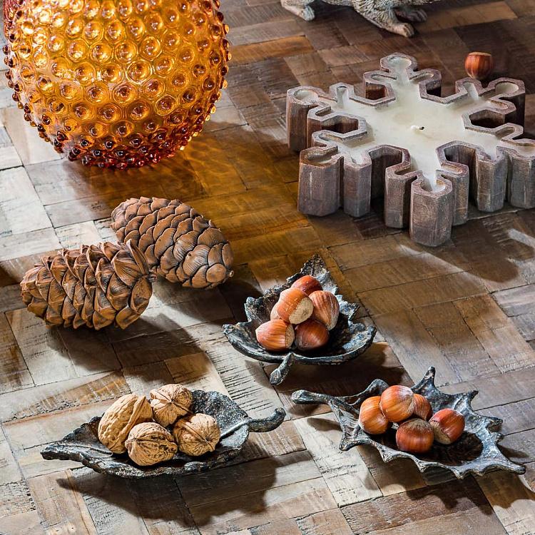 Набор из трёх подставок для мелочей Листья Set Of 3 Leaves Trinket Trays