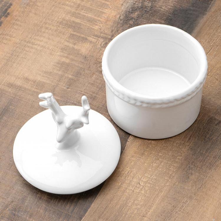 Ёмкость для хранения Олень Deer Pot White