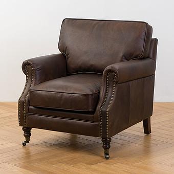 John Armchair, Red Brown Wood D