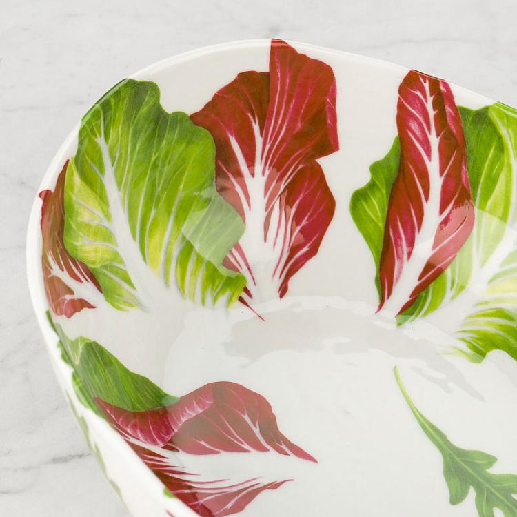 Овальная салатница Средиземноморская диета Листья салата Dieta Mediterranea Insalate Oval Bowl