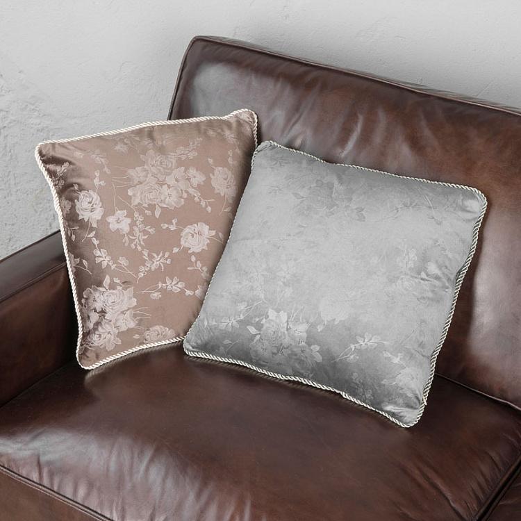 Декоративная серо-зелёная подушка Мерцание Cushion Soft Shimmer Grey/Green