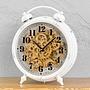 Настольные часы Classic White Table Clock With Gears